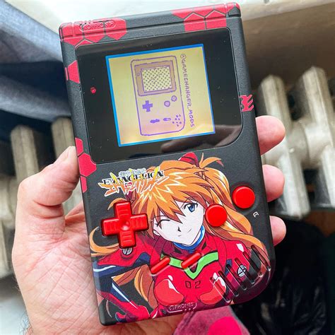 Custom Neon Genesis Evangelion Backlit Gameboy Dmg Modded Etsy