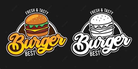 Logotipo De Hamburguesa Establecido Para El Letrero De La Tienda Y El