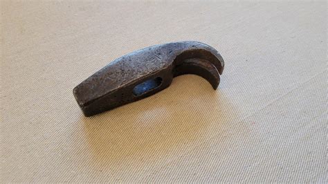 Antique Curved Tapered Claw Farrier Tacking Hammer Head Vinty