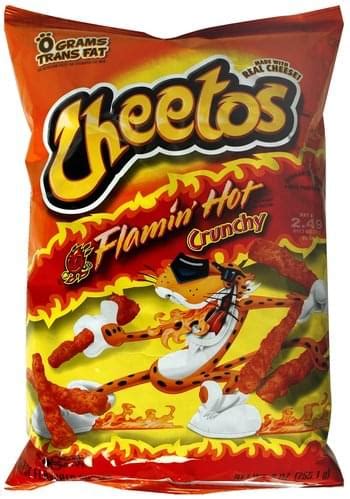 Cheetos Crunchy Flamin Hot Cheese Flavored Snacks Oz Nutrition Information Innit