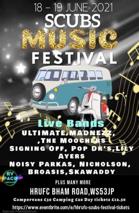 Scubs Music Festival Handsworth Rugby Club Walsall 18 June 2021