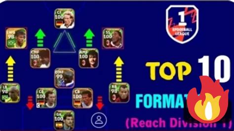 TOP 10 BEST FORMATION TO REACH DIVISION 1 IN EFOOTBALL 2023 MOBILE