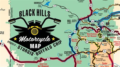 Black Hills Motorcycle Map Black Hills Badlands South Dakota