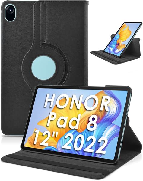 DETUOSI Funda para Honor Pad 8 12 Pulgadas Tablet Rotación de 360