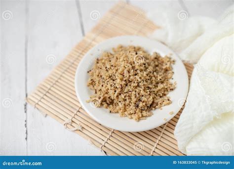 Healthy Brown Rice And Quinoa Dinner Fully Cooked Stock Image Image