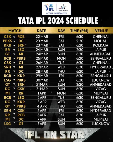 Ipl Schedule Till April Csk Vs Rcb Opener On March In