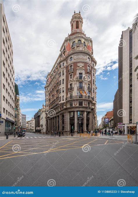 headquarters  bank  valencia editorial stock photo image