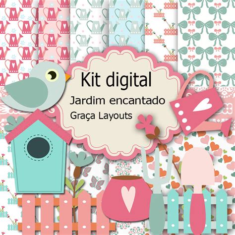 Kit Digital Jardim Encantado Gra A