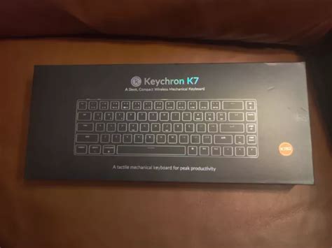 CLAVIER MÉCANIQUE SANS fil Keychron K7 Ultraslim Gateron RGB marron