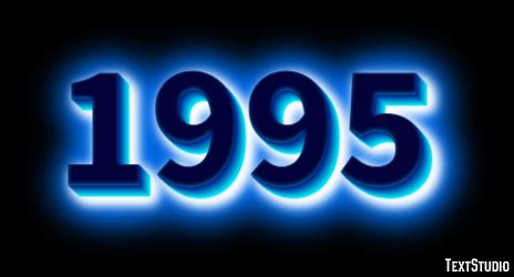 1995 Effet de texte et design de logos Nombre