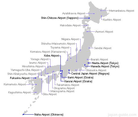 Map Of Japan Airports - How Many Airports In Japan Japan Airports / Information about every ...