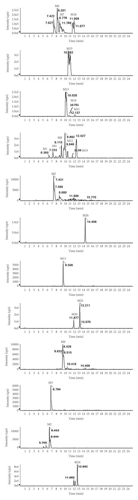 Extracted Ion Chromatograms XIC For Metabolites In Rats A In Blank