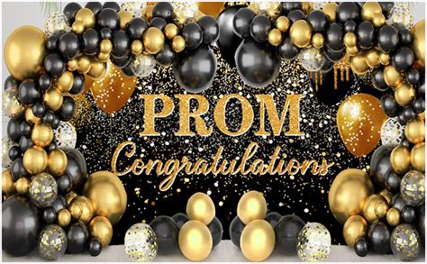 Sjoloon Prom Backdrop Glitter Photo Backdrop Black And