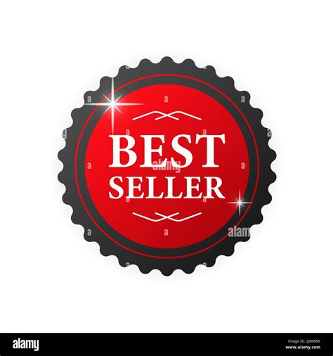 Best Seller Red Badge Realistic Red Label Retail Badge Vector
