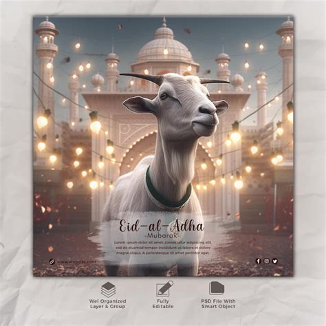 Premium Psd Psd Eid Al Adha Mubarak Islamic Social Media Banner Template