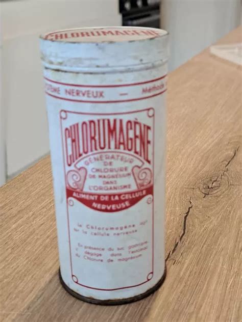 RARE ANCIENNE BOITE fer PHARMACIE médicament CHLORUMAGENE Vintage déco