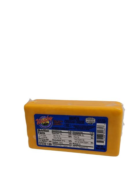 1 Lb Medium Cheddar Cheese Westby Cooperative Creamery