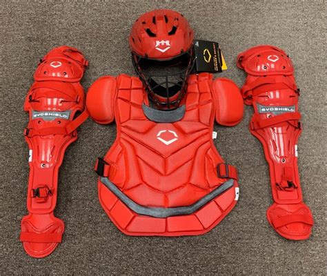 Evoshield Pro Srz Adult 16 Baseball Catchers Gear Set Red Sidelineswap