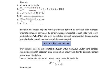 Contoh Soal Permutasi Unsur Yang Sama Berbagai Contoh Otosection