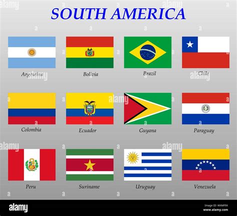 Vector Illustration All Flags Of South All Countries Of 57 OFF