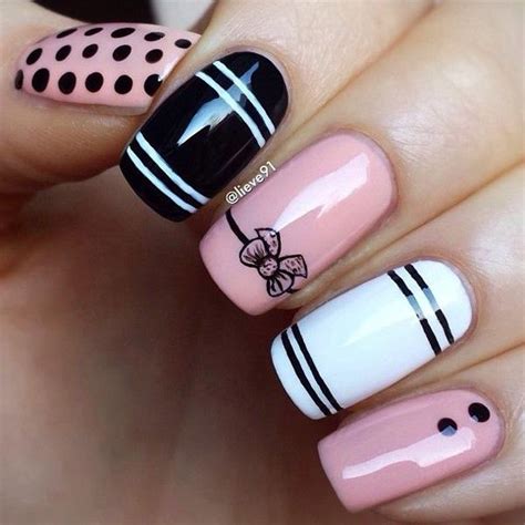 Pink Nails Designs With Bows