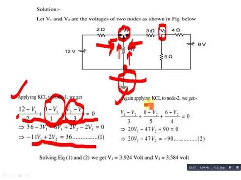 How To Find Current Using Node Voltage Method Or Nodal Analysis Method