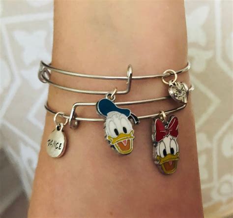 Disney Bracelet Set of 2 Disney Bracelet With Charms Donald - Etsy