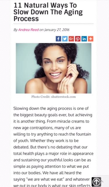 11 Natural Ways To Slow Down The Aging Process Andrea Camille Reed