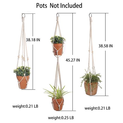 Jardiniere Bac A Fleur Paquets De Pots De Jardin Suspendus En Macram