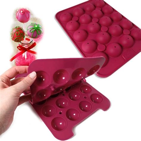 Cake Pop Baker 2 Teilige 3D Backform Aus Silikon 20 Stiele 25x27 5cm