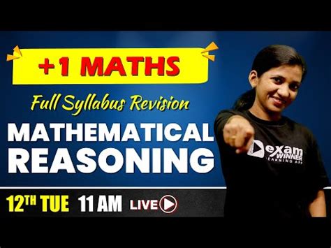 Plus One Complete Revision Maths Mathematical Reasoning Exam Winner