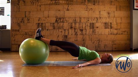 Supine Bridge With The Stability Ball Youtube