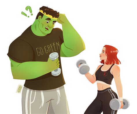 Hulk And Black Widow By Bobbo Andonova Rimaginarymarvel