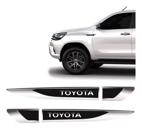 Emblema Aplique Lateral Toyota Decorativo Resinado Par