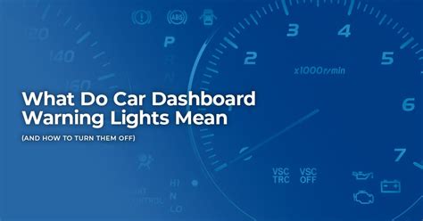 What Do Car Dashboard Warning Lights Mean Bookmygarage