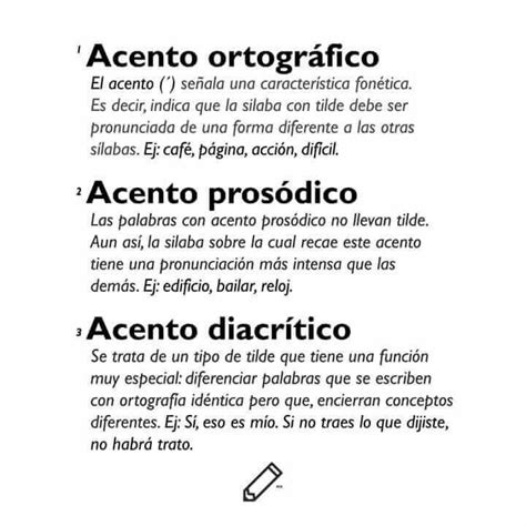 Tipos De Acento Ortográfico Tare