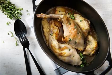 Recette Lapin En Cocotte Au Vin Blanc Et Au Thym Citron