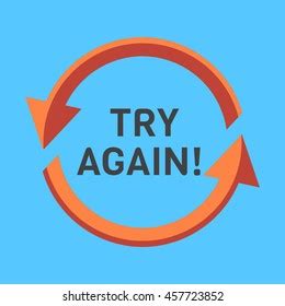 Icon Symbolizing Trying Again Colorful Vector Stock Vector (Royalty ...
