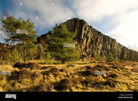 whin sill hadrians wall northumberland stock photo alamy