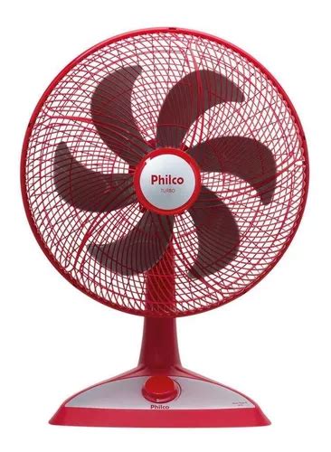 Ventilador De Mesa Philco Philco Turbo Rojo Con Aspas De Pl Stico