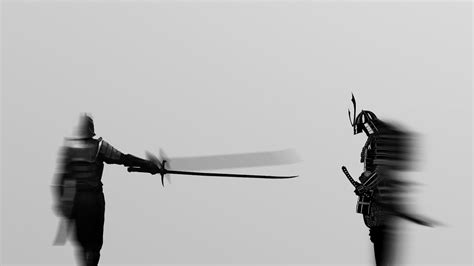 samurai, 1080P, silhouette, shadow, swords HD Wallpaper