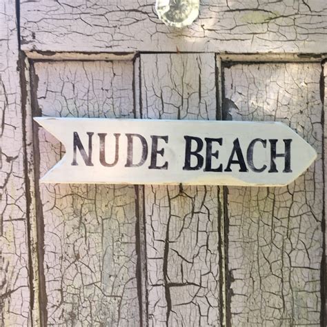 Nude Beach Wood Sign Etsy