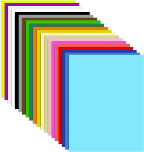 Colored Cardstock 100 Sheets 20 Assorted A4 Cardstock Paper 230gsm Heavyweight