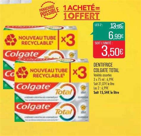 Promo Dentifrice Colgate Total Chez Match ICatalogue Fr