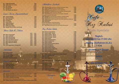 The new Menu Cards for Cafe Kiz Kulesi :: Behance