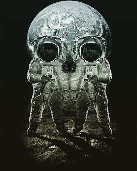 This Cool Astronaut Skull Art Reminds Me Of Zoidberg Galactic