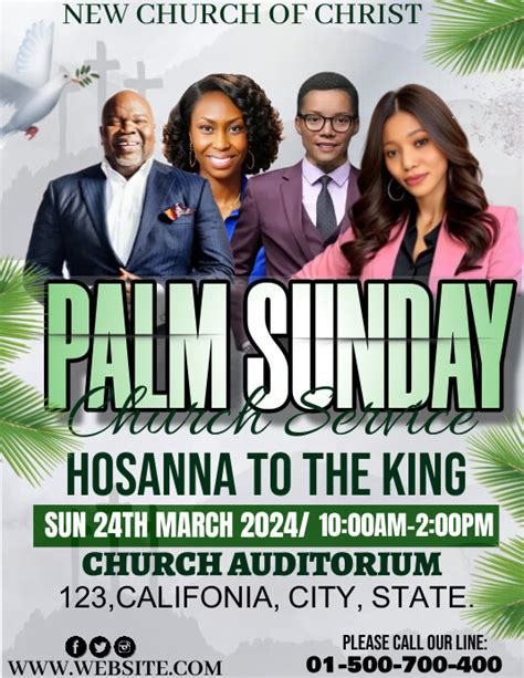 Palm Sunday Service Design Template Flyer 1 Postermywall