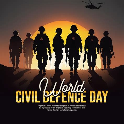 Premium Psd World Civil Defence Day Social Media Post Banner Template