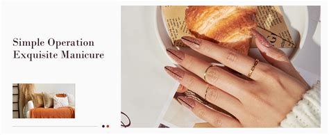 Amazon Azurebeauty Pcs Dip Powder Nail Kit Starter Colors Fall Nude Brown Glitter