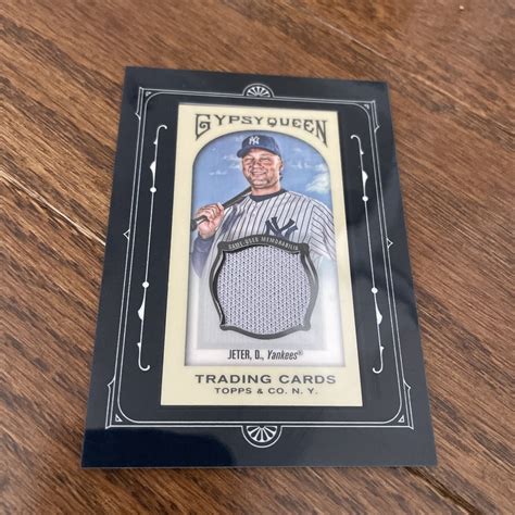 Derek Jeter Topps Gypsy Queen Card Framed Mini Jersey Relics